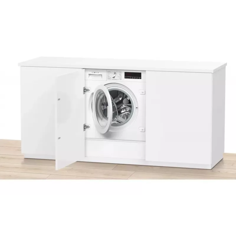 Bosch Serie 8 WIW28443 skalbimo mašina įmontuojama 8 kg 1400 aps./min balta