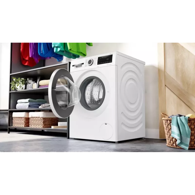 Bosch Serie 4 WNA13441 skalbimo mašina su džiovykle Priekinio įkrovimo Laisvai pastatoma Balta