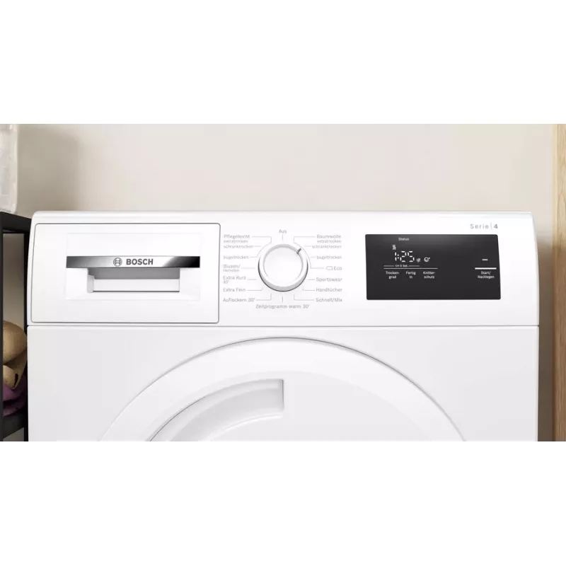 Bosch Serie 4 WTH83003 skalbinių džiovyklė Laisvai pastatoma Įkraunama iš priekio 7 kg Balta