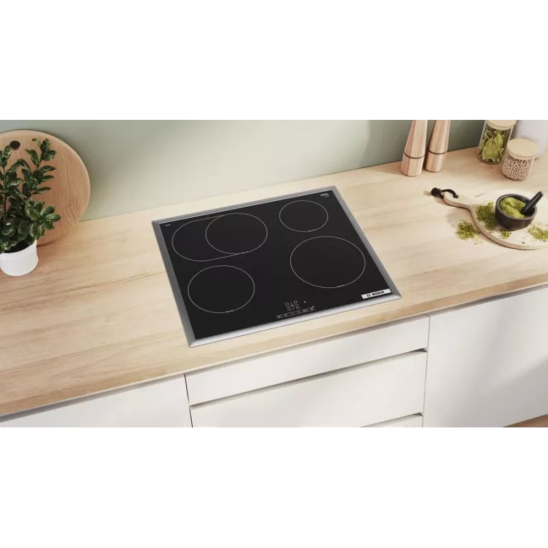 Bosch Serie 4 PIF64RBB5E kaitlentė Juoda Įmontuojama 60 cm Indukcinė kaitlentė 4 zonos(-ų)