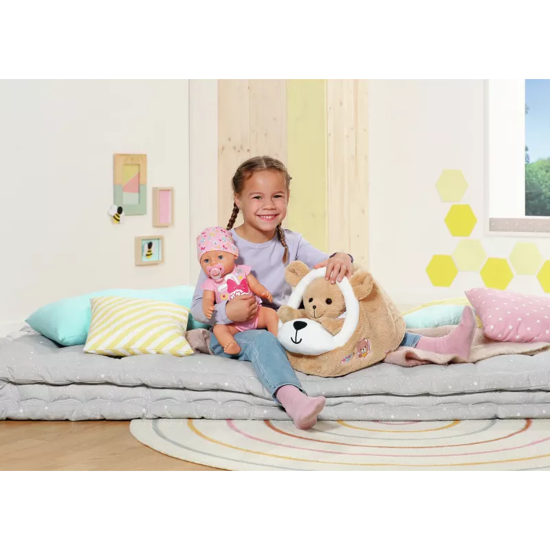 Minkštas žaislas meškos urvas ZAPF creation BABY born — pliušinis žaidimų aksesuaras lėlėms