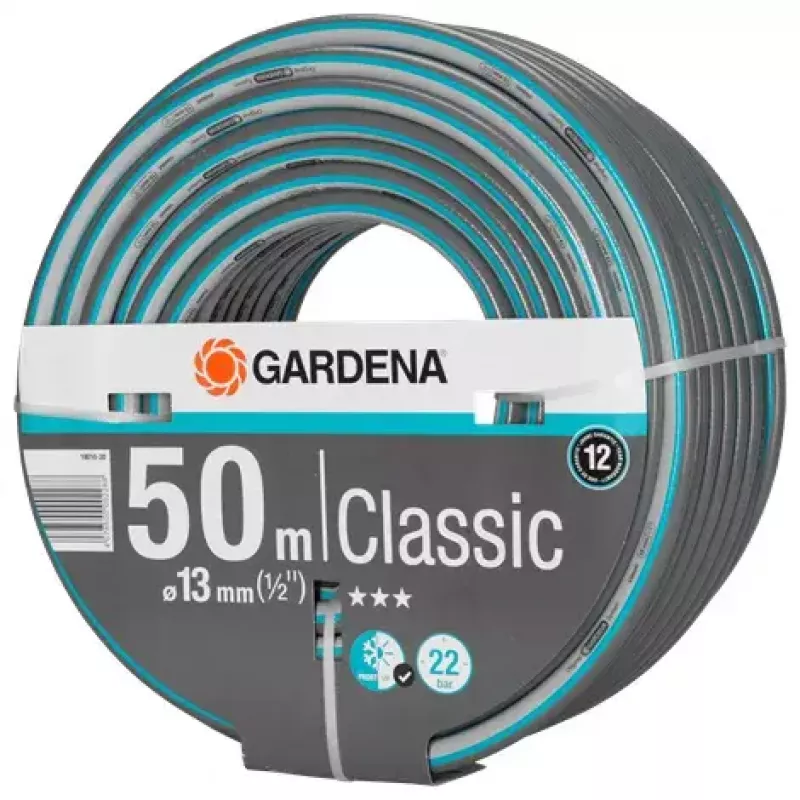 Sodo žarna Gardena 18010-20 50 m antžeminė PVC pilka turkio spalvos