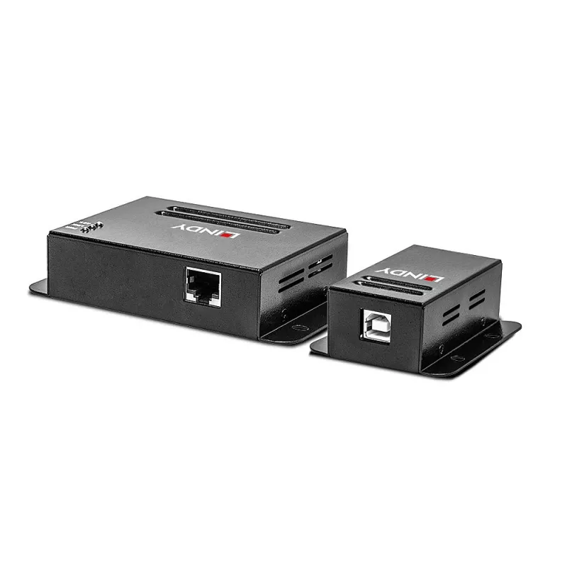 Lindy 50m 4 prievadų USB 2.0 Cat.6 ilgintuvas, tinklo siųstuvas ir imtuvas, 50 m, 480 Mbit/s, Cat5, Cat5e, Cat6, NS1021, fosforinė bronza