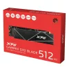 SSD M.2 512 GB ADATA XPG GAMMIX S70 BLADE — PCIe 4.0 NVMe, skaitymas 7400 MB/s, rašymas 2600 MB/s