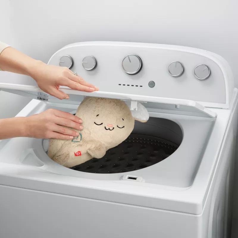 Fisher-Price Soothe & Settle Bunny pliušinis kūdikio žaislas ir pritaikomas garso aparatas su judesiu