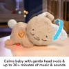 Fisher-Price Soothe & Settle Bunny pliušinis kūdikio žaislas ir pritaikomas garso aparatas su judesiu