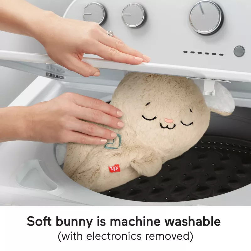 Fisher-Price Soothe & Settle Bunny pliušinis kūdikio žaislas ir pritaikomas garso aparatas su judesiu