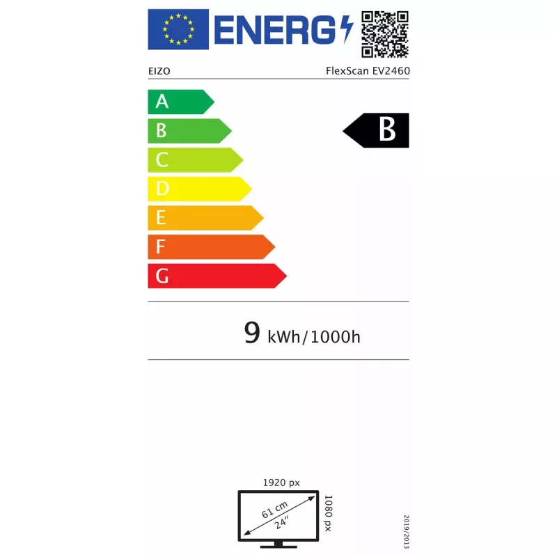 EIZO FlexScan EV2460-WT kompiuterio monitorius 60,5 cm (23,8 colio) 1920 x 1080 pikselių Full HD LCD baltas