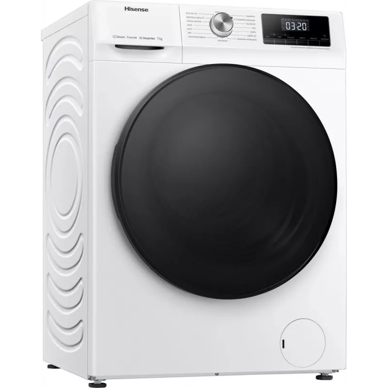 Hisense WFQA7014EVJM skalbimo mašina Įkraunama iš priekio 7 kg 1310 RPM Balta