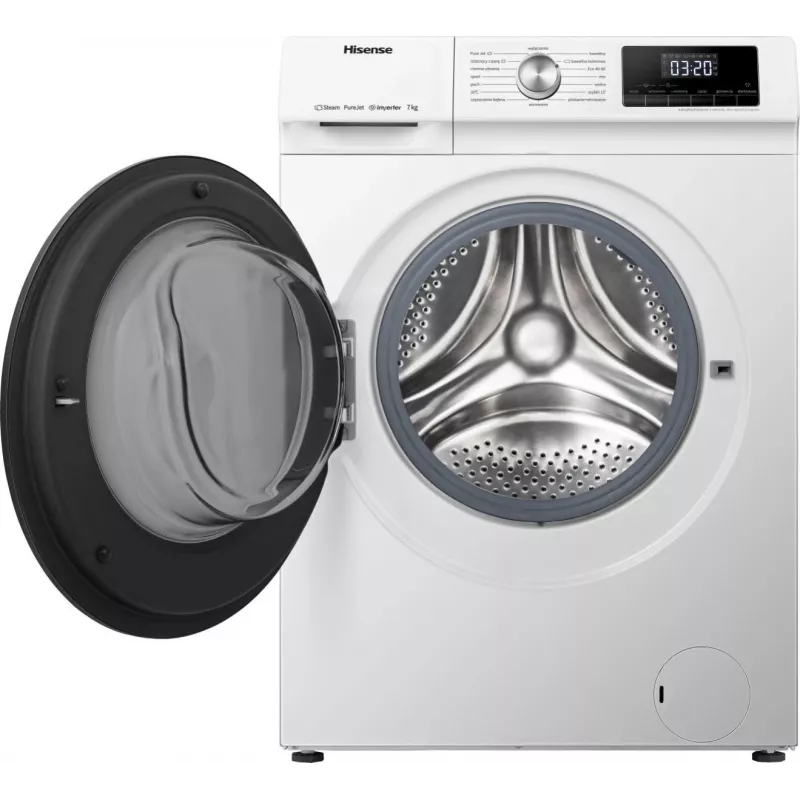Hisense WFQA7014EVJM skalbimo mašina Įkraunama iš priekio 7 kg 1310 RPM Balta