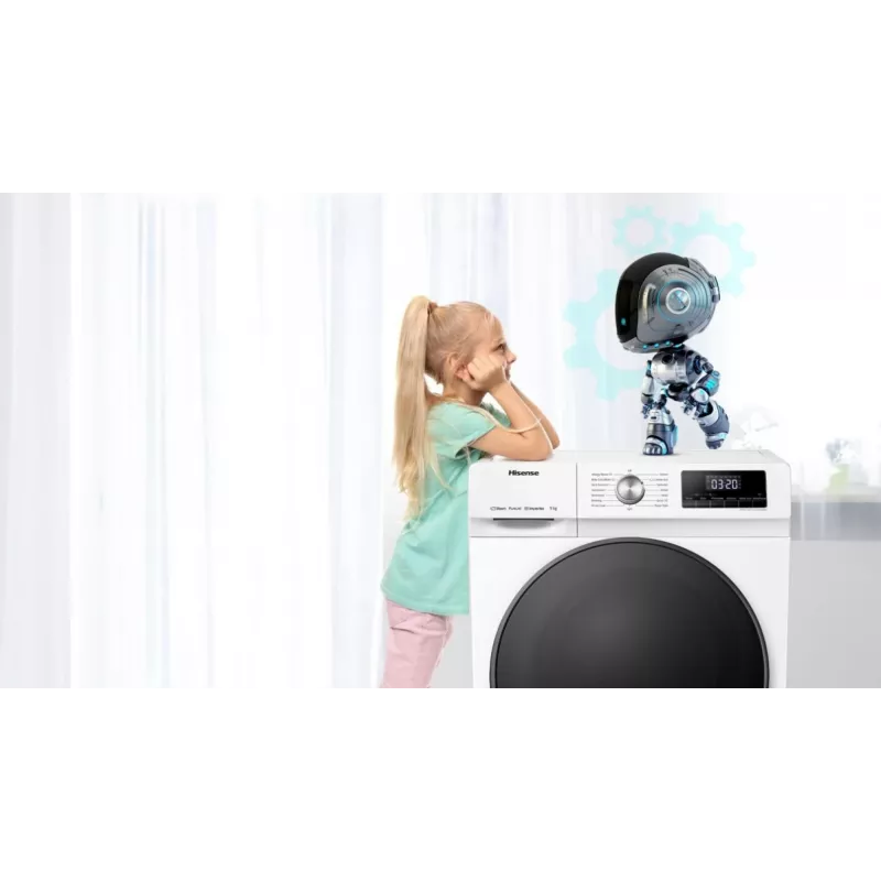 Hisense WFQA7014EVJM skalbimo mašina Įkraunama iš priekio 7 kg 1310 RPM Balta
