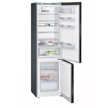 Šaldytuvas-šaldiklis Siemens iQ500 KG39E8XBA, laisvai pastatomas, 343 L, juodos spalvos, nerūdijantis plienas