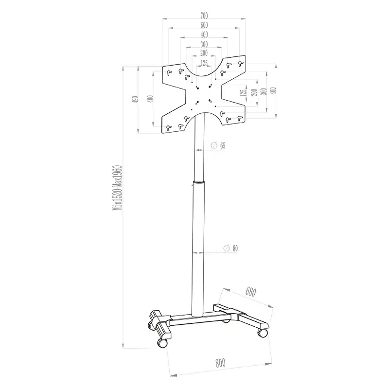 Signage Display Mount Hagor 1983 139.7 cm (55 col.) juodas