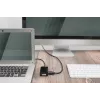DIGITUS ASSMANN DisplayPort keitiklio kabelis, DP – HDMI+DVI+VGA V-V/M/M, 20 cm 3-in-1 daugialypės terpės kabelis, CE, juodas