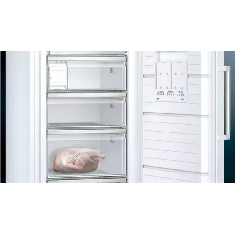 Siemens iQ500 GS58NAWDV šaldiklis Vertikalus šaldiklis Laisvai pastatomas 366 L Balta