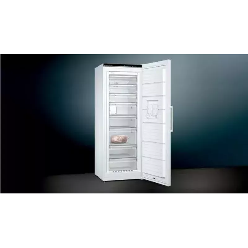 Siemens iQ500 GS58NAWDV šaldiklis Vertikalus šaldiklis Laisvai pastatomas 366 L Balta