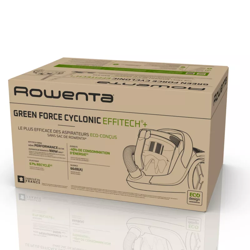 Rowenta Green Force RO7C36 2,5 L cilindrinis dulkių siurblys Sausas 500 W Be maišelio