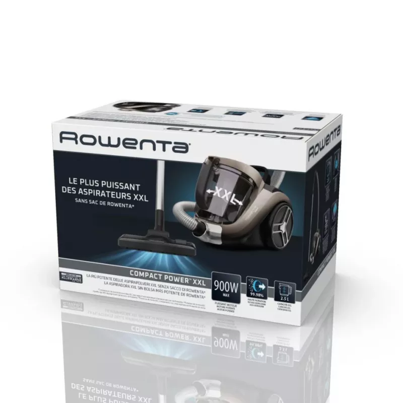 Rowenta Compact Power XXL RO4B30 2,5 L cilindrinis dulkių siurblys sausam valymui 900 W be maišelio