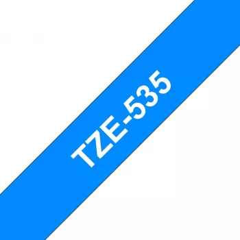 Etikečių juostelė Brother TZe535 12 mm balta ant mėlyno