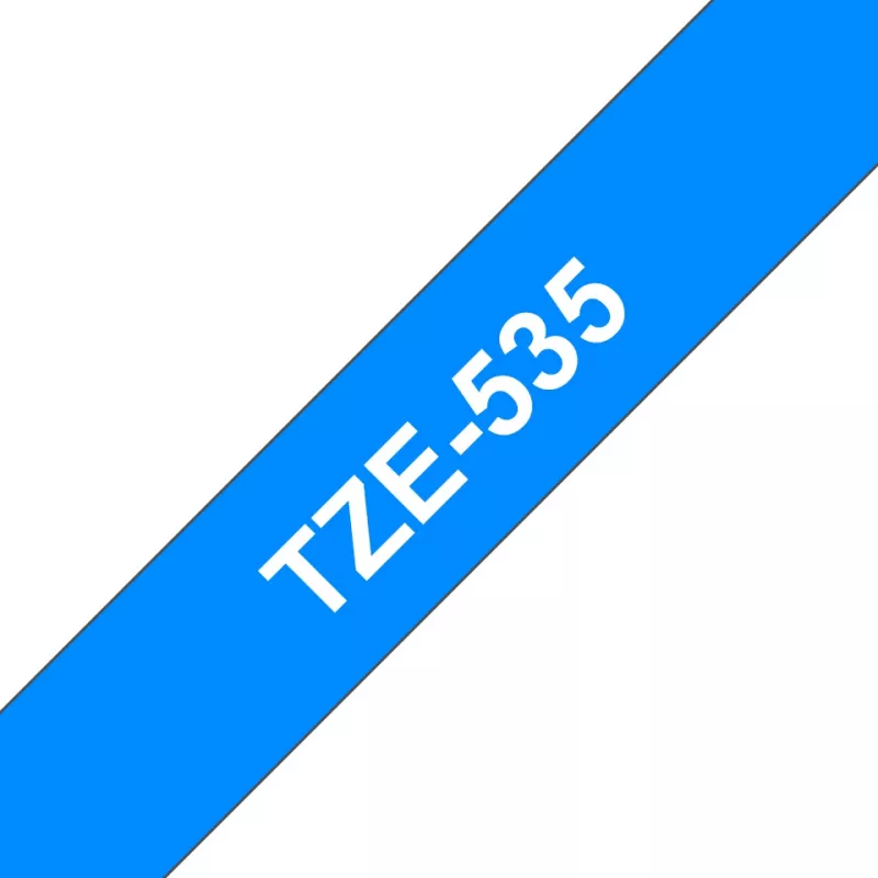 Etikečių juostelė Brother TZe535 12 mm balta ant mėlyno