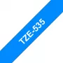 Etikečių juostelė Brother TZe535 12 mm balta ant mėlyno