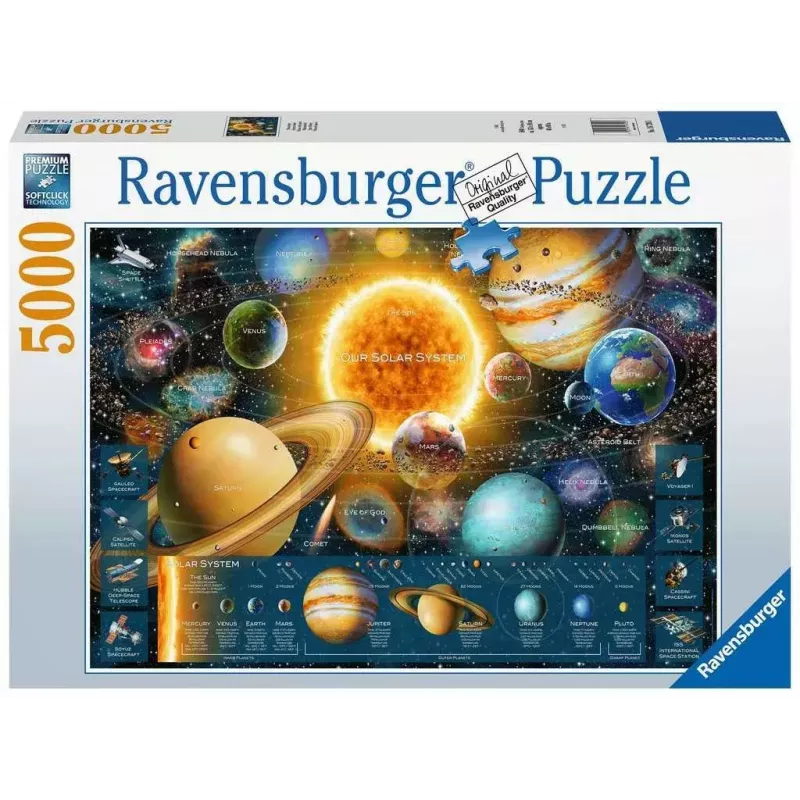 Dėlionė Ravensburger Planetų sistema 5000 dalių – Ravensburger 5000 dalių planetų sistemos dėlionė