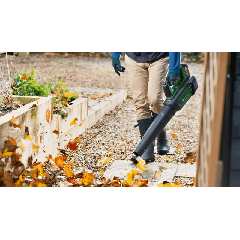 Bosch AdvancedLeafBlower 36V-750 (1x2,0Ah), rankinė pūstuvė, 100 km/h, 200 km/h, akumuliatorius, 1,5 m/s², 254 mm