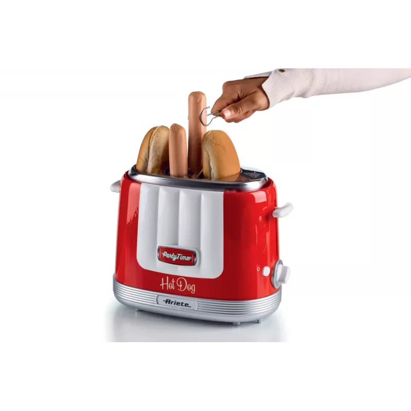 Ariete 206 Hot dog Maker Party Time, 650W, sumuštiniai ir dešrainiai, raudona