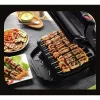 Kontaktinė grilinė Tefal GC7148 — 2000 W, nerūdijančio plieno korpusas, stačiakampė, reguliuojamas termostatas, grotelių viršutinis paviršius, 365×365×175 mm