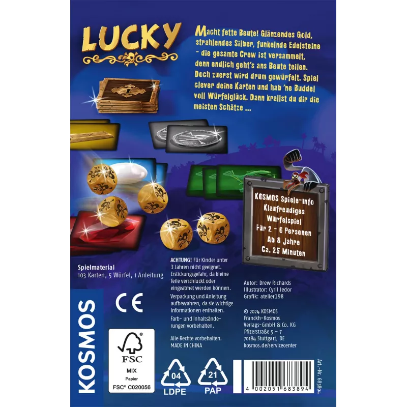 Kosmos Lucky 25 min stalo žaidimas taktinis