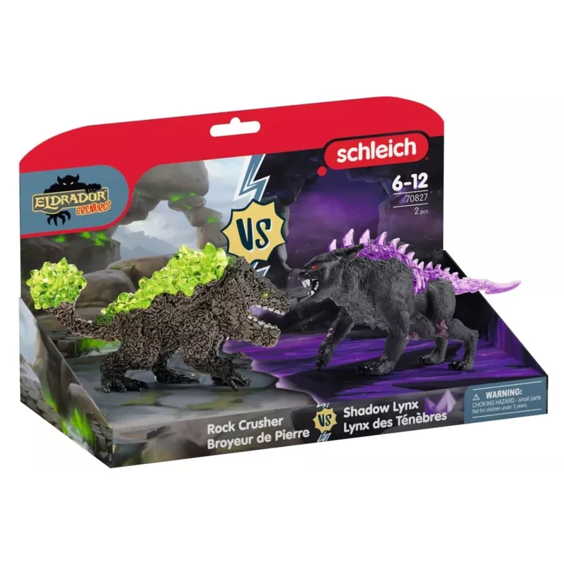 Figūrėlė Schleich Eldrador Creatures Shadow Lynx Rockbreaker modelis 70827, kolekcinė žaidimo figūrėlė