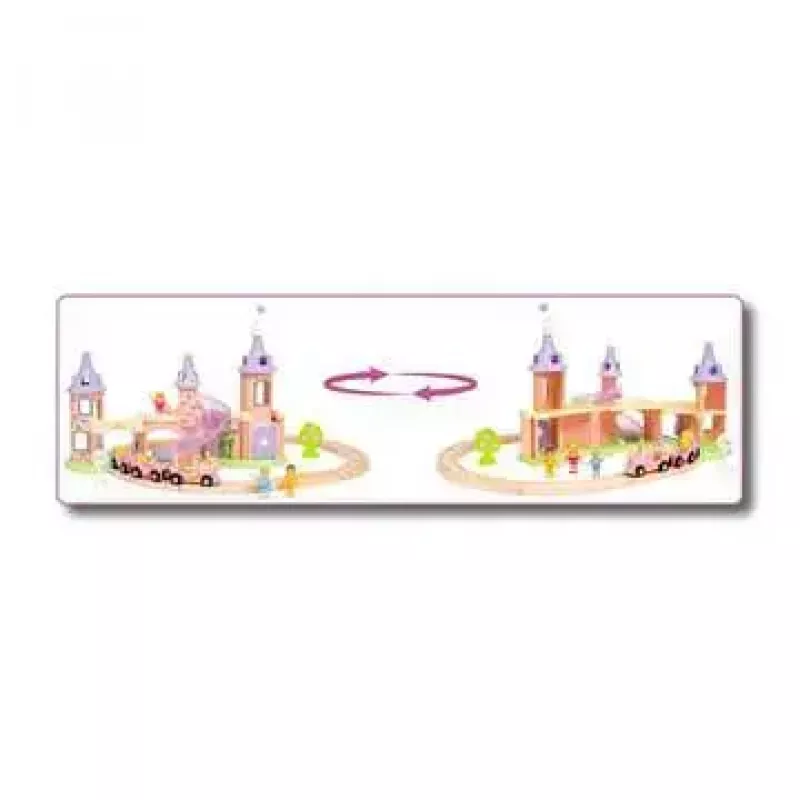 Medinis automobilių ir bėgių rinkinys Ravensburger 33312 — įvairiaspalvis, nuo 3 metų