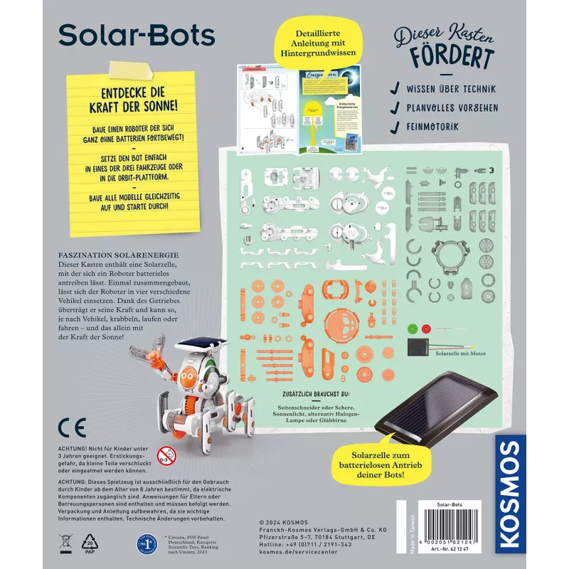 Kosmos Solar Bots, Eksperimentų rinkinys, Atsinaujinanti energija, 8 m.
