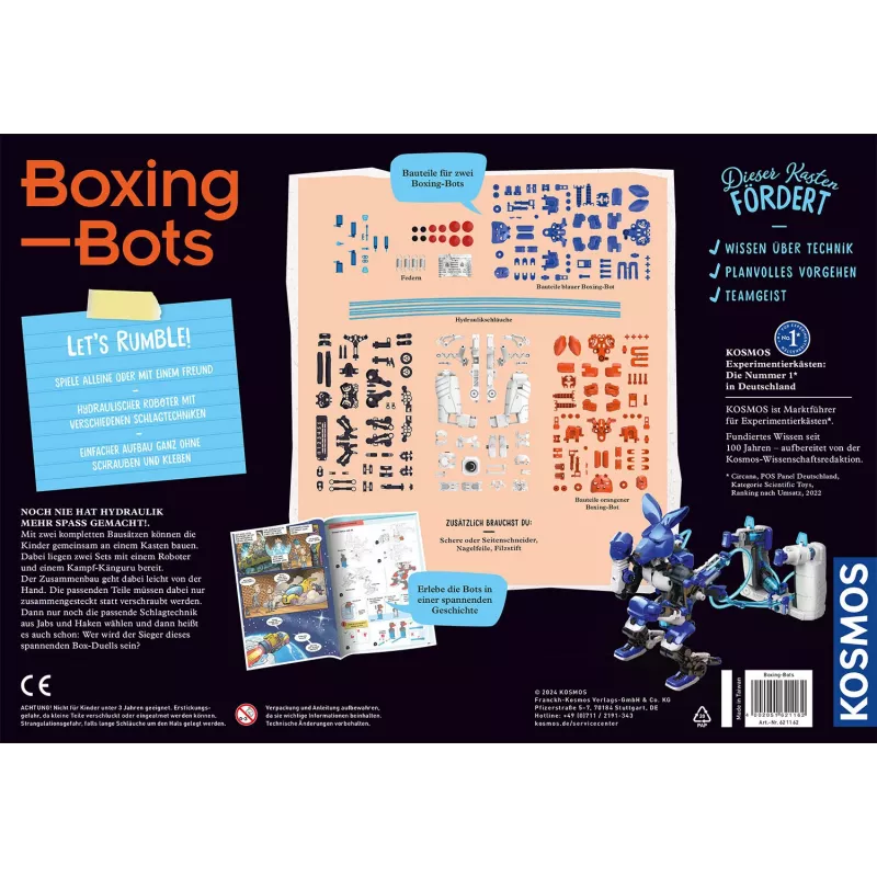 Kosmos Boxing Bots, Robotas, Inžinerija, 10 m. Kosmos Boxing Bots. Produkto tipas: Robotas, Tema: Inžinerija, Rekomenduojamas amžius (min.): 10 m.