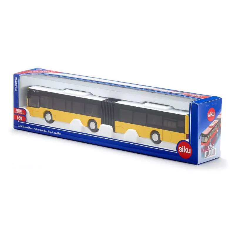Šarnyrinio autobuso modelis Siku turkio ir baltos spalvos – sumažintas žaislinis automobilis, metalinis kolekcinis modelis