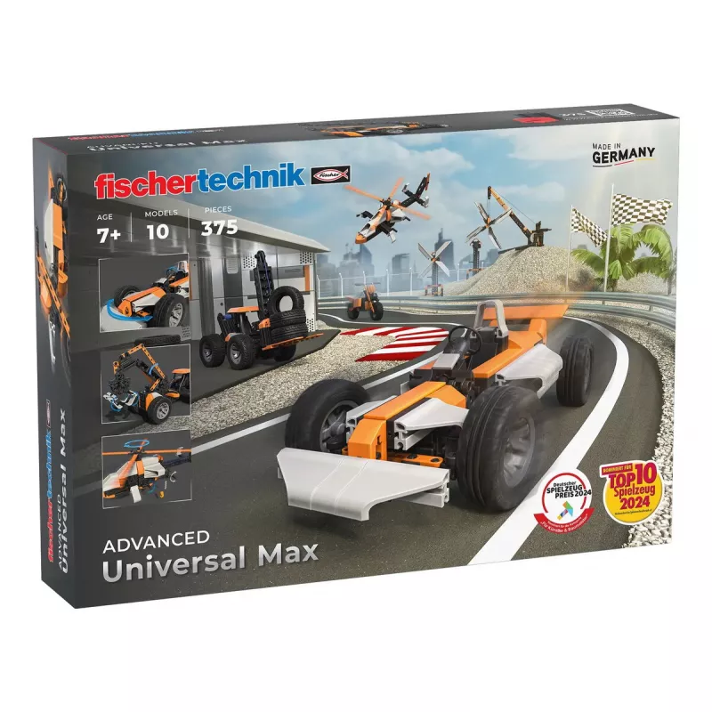 Konstrukcinis žaislas Fischertechnik Advanced Universal Max modelio rinkinys 571904 — modulinis mechaninis konstravimo rinkinys