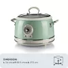 Ariete 2904 ryžių viryklė – elektrinė ryžių viryklė su keraminiu dubeniu – naminiams suši – multiviryklė – Vintage linija – 3,5 l – 650 W – žalia