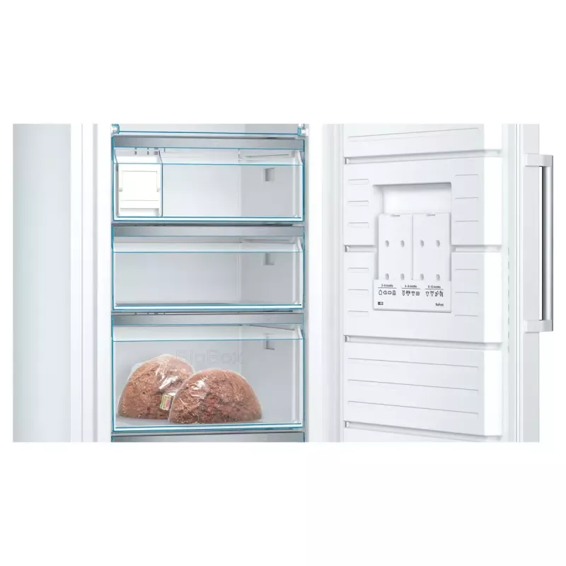 Bosch Serie 6 GSN54AWCV šaldiklis Vertikalusis šaldiklis Laisvai pastatomas 328 L Balta