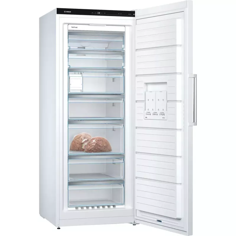 Bosch Serie 6 GSN54AWCV šaldiklis Vertikalusis šaldiklis Laisvai pastatomas 328 L Balta