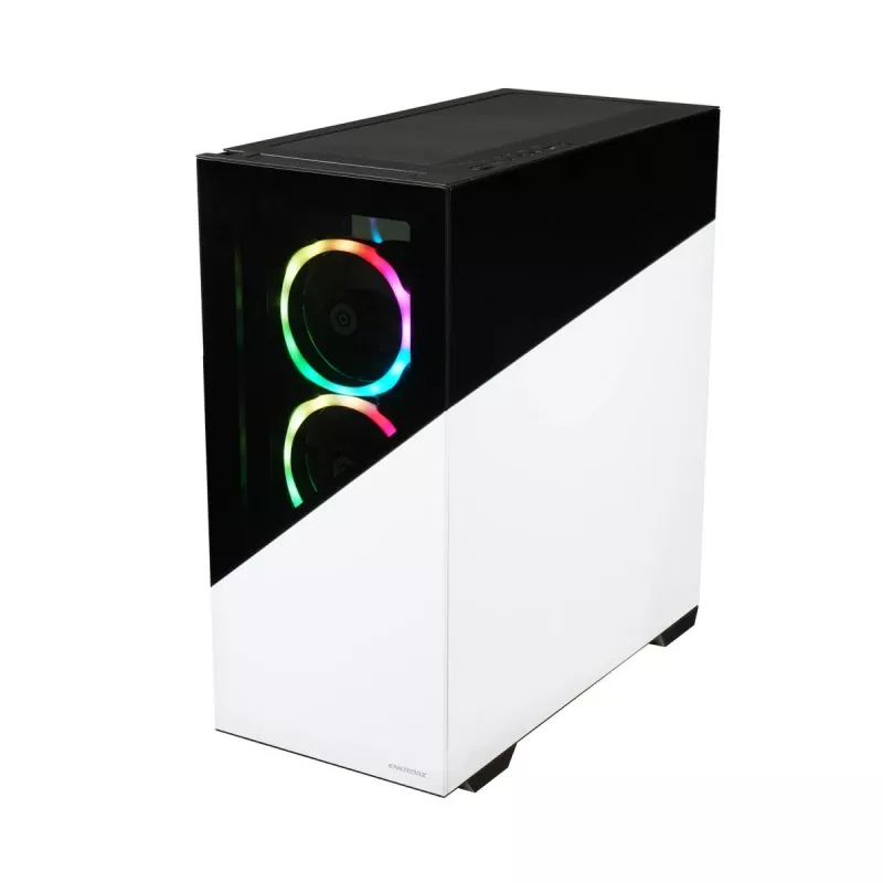 ENERMAX PC korpusas - Enermaxk8 ARGB grūdinto stiklo vidutinio bokšto - Baltas