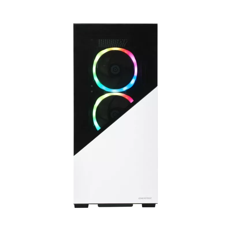 ENERMAX PC korpusas - Enermaxk8 ARGB grūdinto stiklo vidutinio bokšto - Baltas