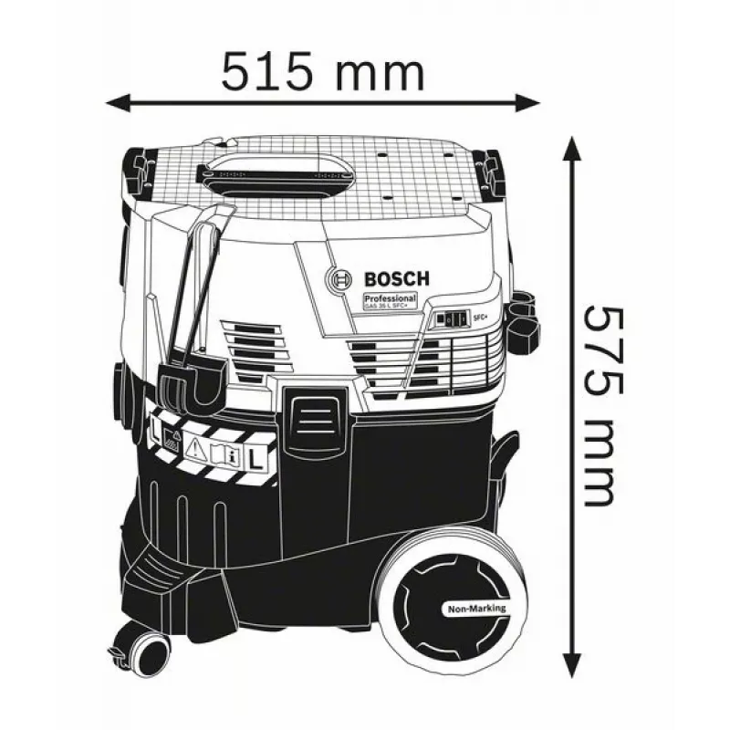 Bosch GAS 35 L SFC+ Professional Juoda, Blue 1200 W