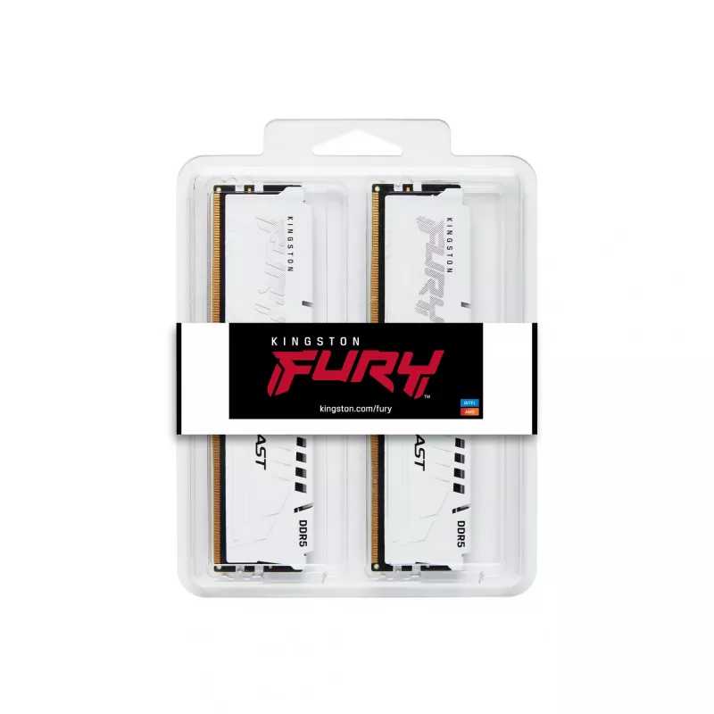 Kingston Technology FURY Beast 64GB 6000MT/s DDR5 CL30 DIMM (2 vnt. rinkinys) White EXPO