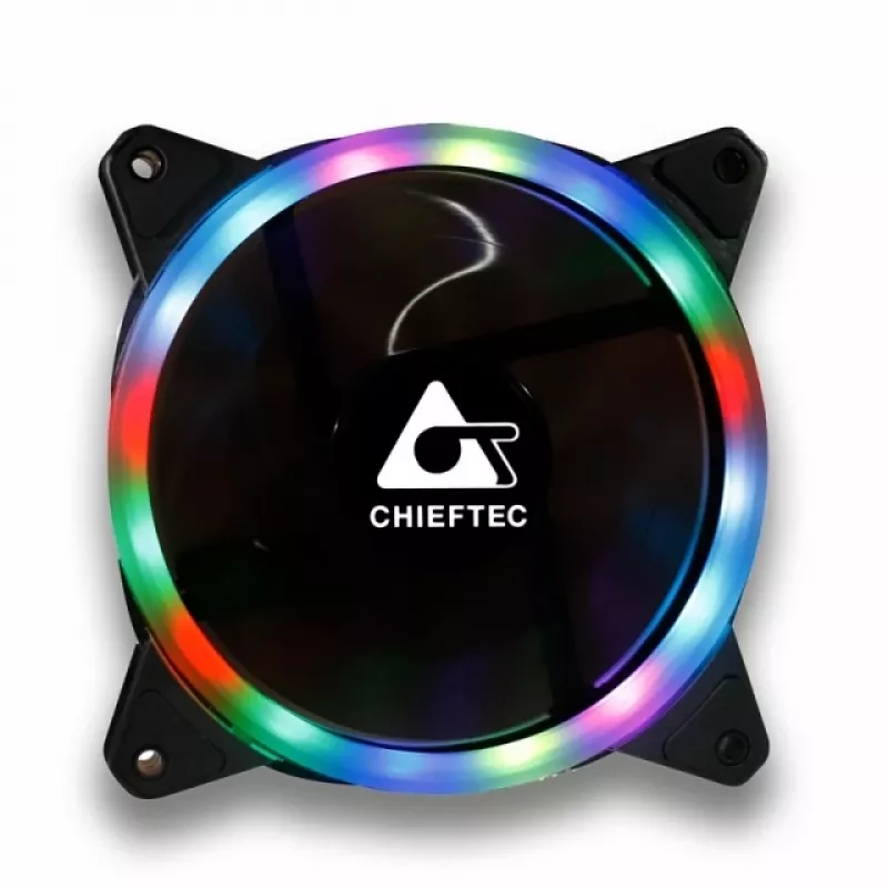 Chieftec AF-12RGB kompiuterio aušinimo sistema Ventiliatorius 12 cm Juoda 1 vnt.