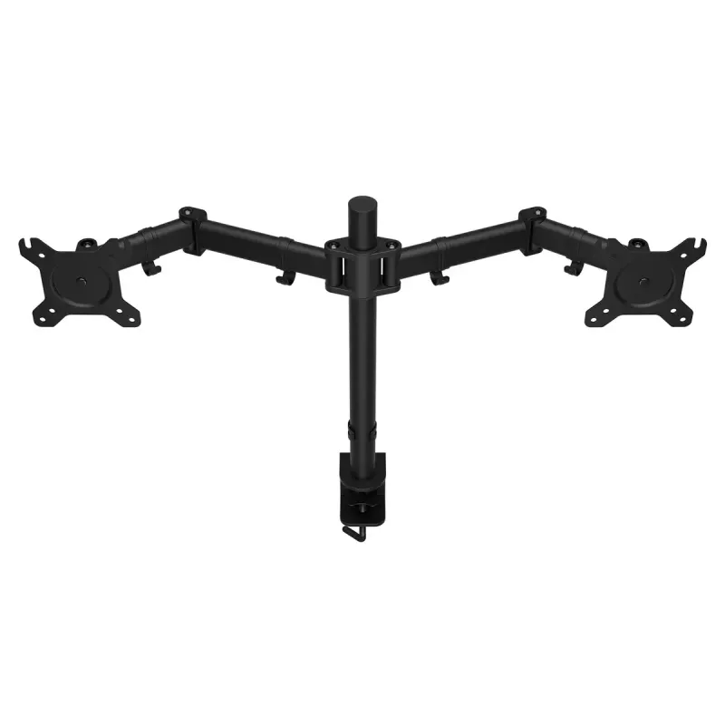 Monitoriaus laikiklis ENDORFY Atlas Double, skirtas 2 ekranams 27 colių (68,6 cm), spaustukas, VESA 75x75–100x100, maks. 8 kg ekranui, juodas