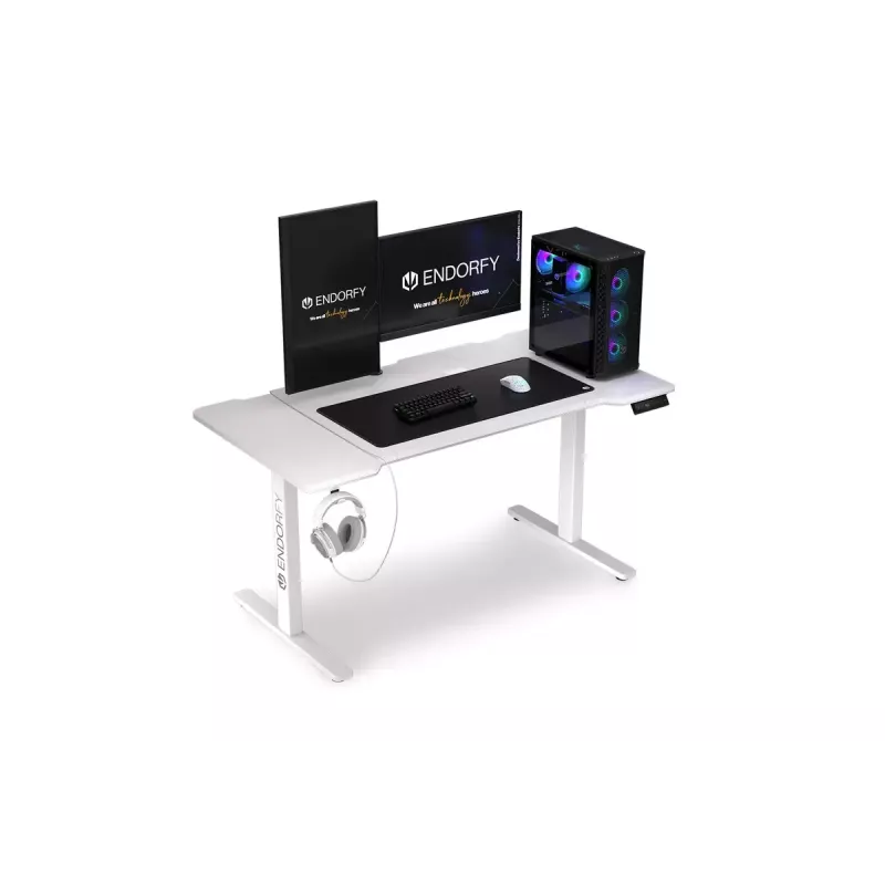 Tiesus stalas ENDORFY Atlas L Electric White 1500x780x720 mm