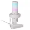 PC mikrofonas ENDORFY AXIS Streaming White — USB, kardioidinis, 30–18 kHz, 192 kHz/24 bitų, stalinis stovas, nutildymas, ausinių išvestis