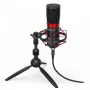 PC mikrofonas ENDORFY Solum Streaming T — USB laidinis, 24 bitų/48 kHz, 18–21000 Hz, stalinis laikiklis, ausinių išvestis, juodas