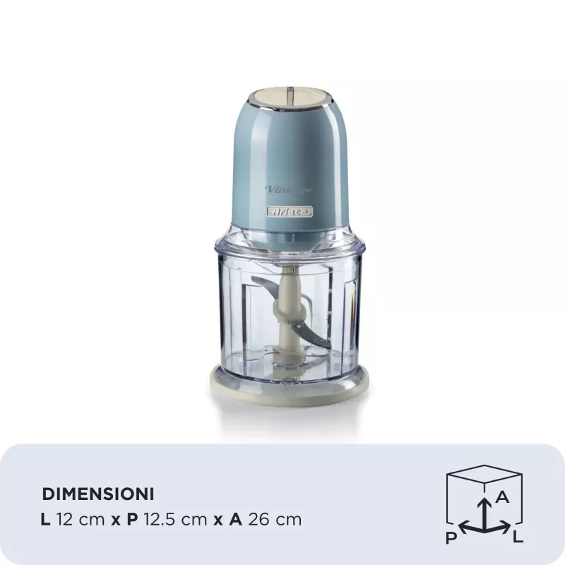 Ariete 438 Vintage smulkintuvas 0438BL, 0,6 l, 400 W, mėlynas
