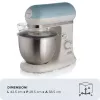 Ariete 1588 Vintage Mixer, planetarinis maišytuvas duonai, picai, pyragams ir pyragaičiams, 5,5 l talpa, 7 greičiai, 2400 vatų, pastelinė mėlyna